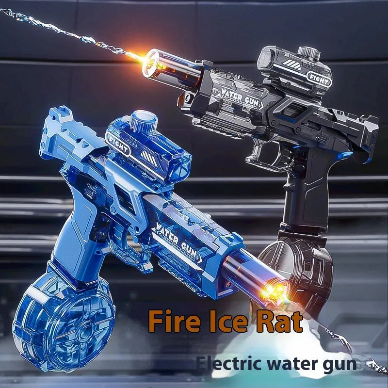 Electric water gun in plastic with high-pressure continuous pulse design