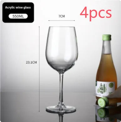 Clear PC acrylic red wine bottle for party catering in 300ml and 550ml sizes