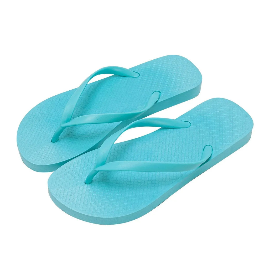 Foldable casual beach slippers with non-slip PVC sole and breathable plastic upper