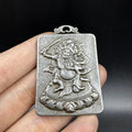 Chinese style geometric iron wall pendant with Aryaacalanatha Yamantaka colour decorative hanging