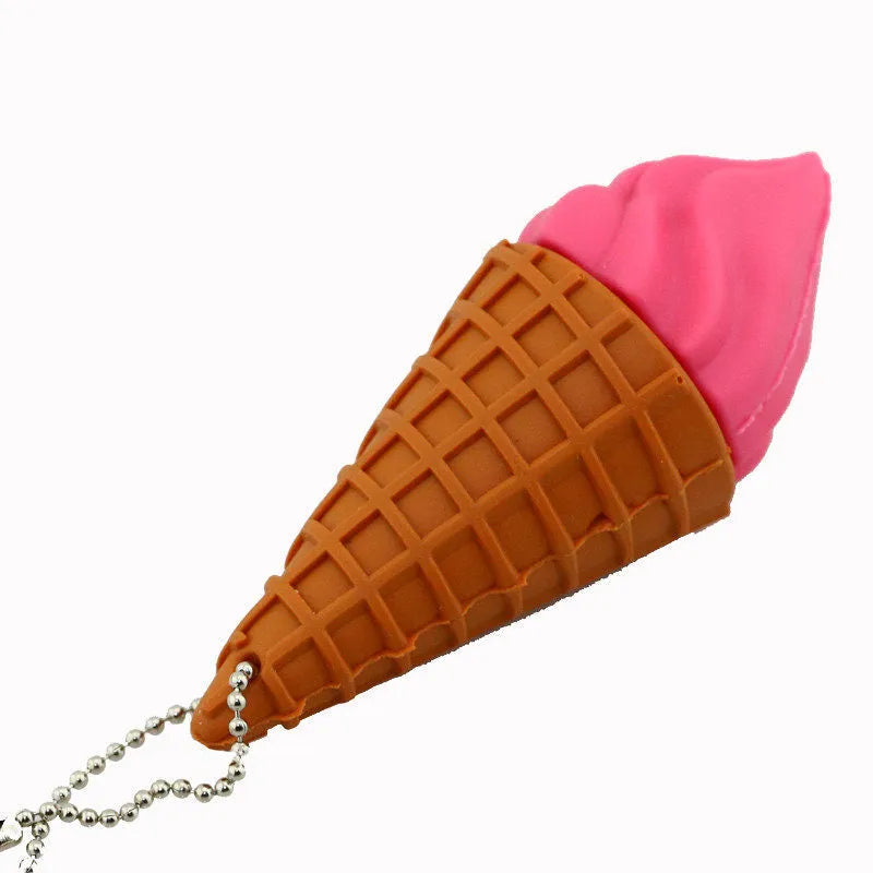 Mini ice cream design USB flash drive in lotus root pink or pink colour with USB connector