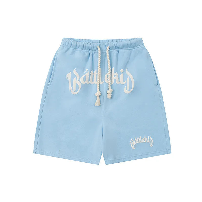 Cotton blend cropped sweatpants in loose street style available in multiple colours