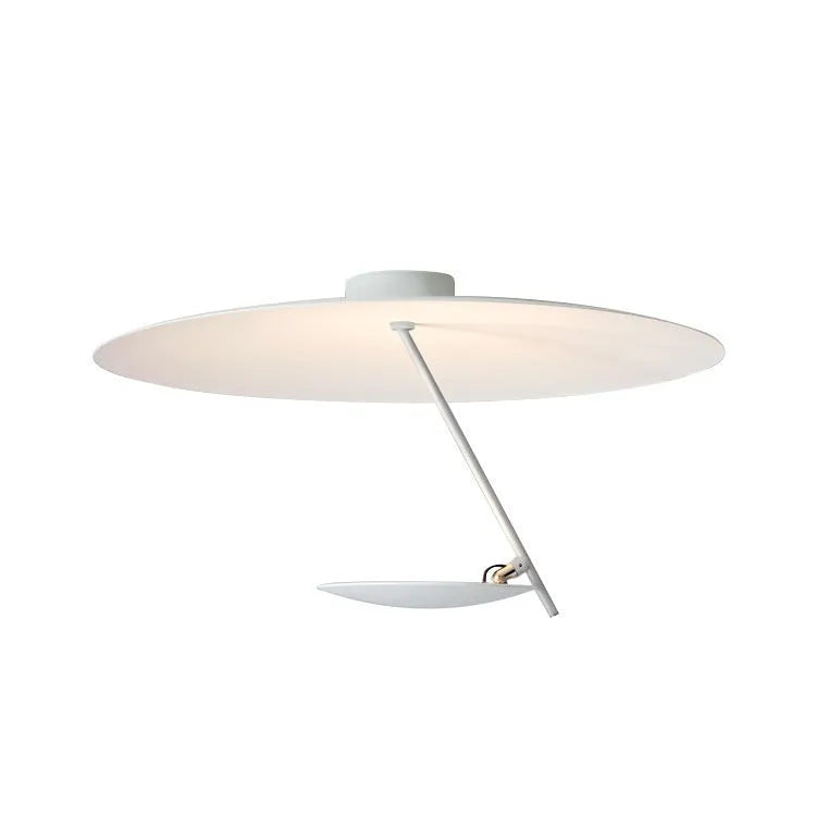 50cm diameter iron ceiling lamp in white or white gold finish with warm LED light