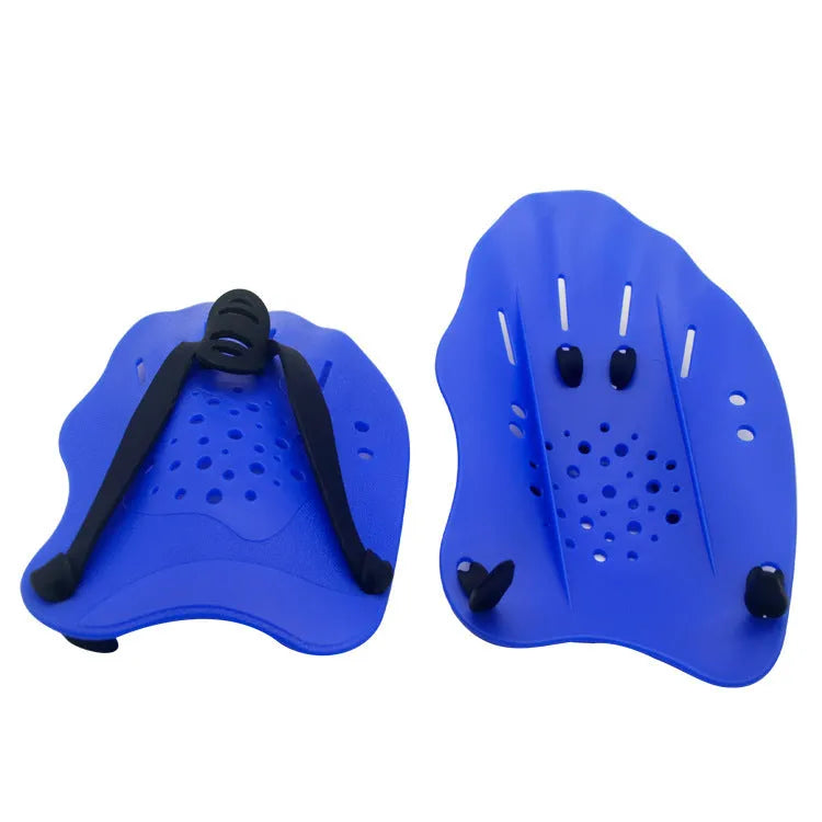 Swimming paddle training aids for freestyle stroke with webbed design in multiple colours