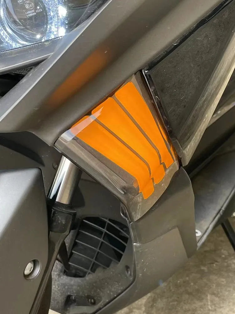 Yellow LED cornering lamp pair for Tianying TS150 motorcycle retrofit