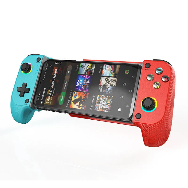 Bluetooth wireless stretching game controller for Android and iOS mobile phones with type-C charging