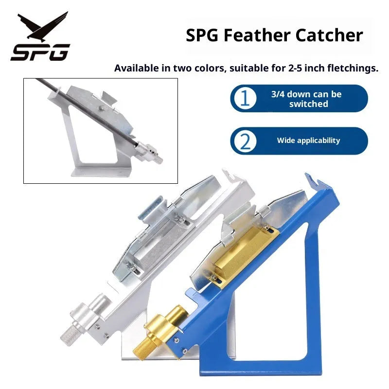 SPG Metal Stick Arrow Bonder fletching jig in stainless steel, blue or silver colour options