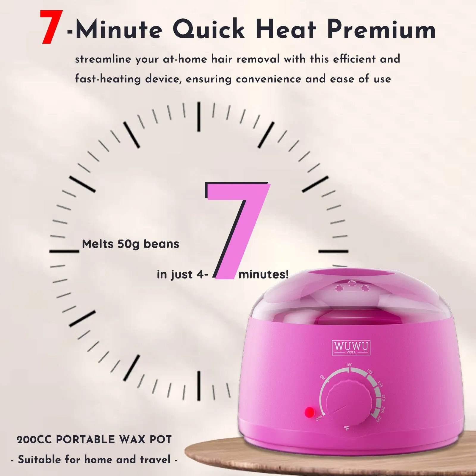 27-piece hair removal wax kit with wax machine, four coloured wax beads, and dual facial and body wax sticks