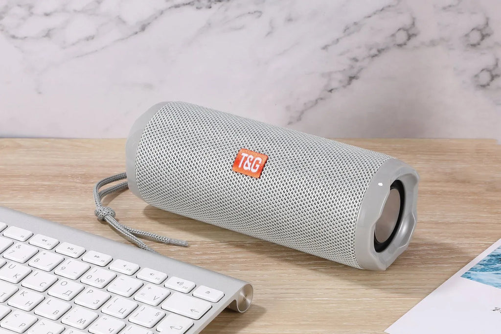Fabric portable Bluetooth speaker with card holder in multiple colour options