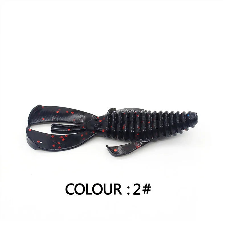 8cm soft bait fishing lure in PVC material with colour variations for freshwater predator angling