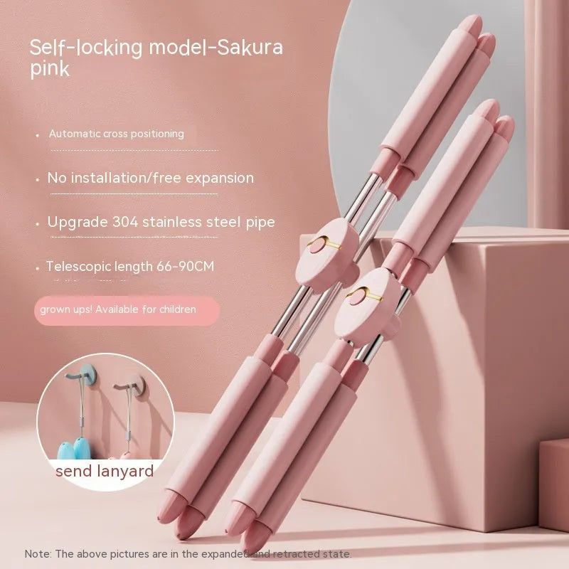 Blue children's adjustable posture stick for yoga and fitness with TPE and PP materials