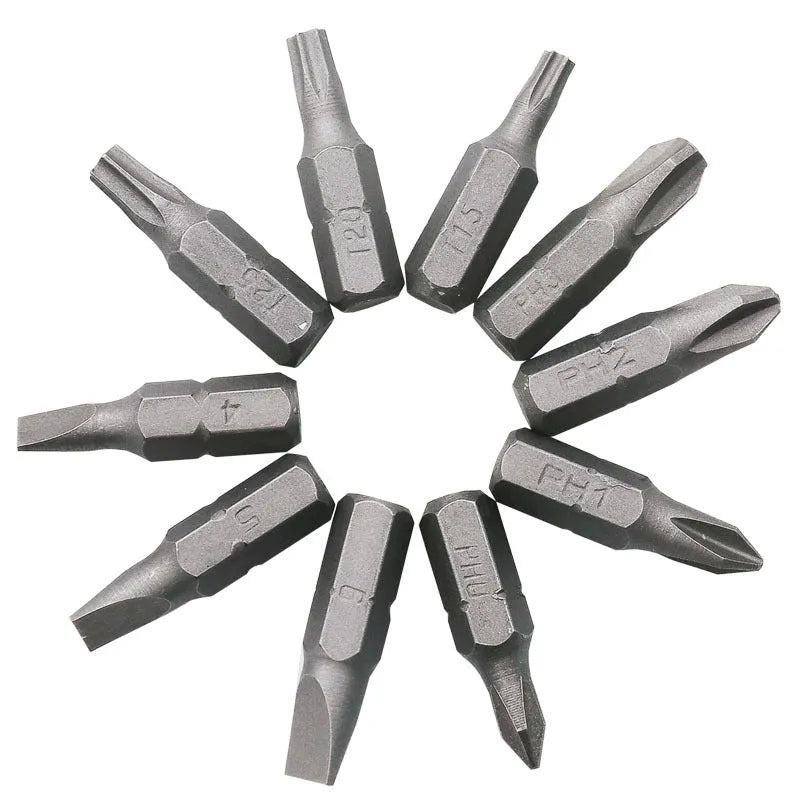 L rod double-headed socket wrench with ten screwdriver bits for general maintenance tasks