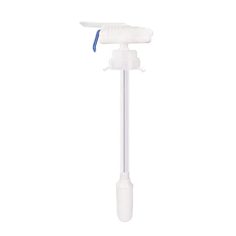 Manual beverage pumping device with PP silicone tubing and blue press handle for transferring milk and juices