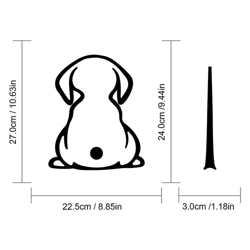 Cartoon cat car sticker for rear wiper in multiple colours including black and gold