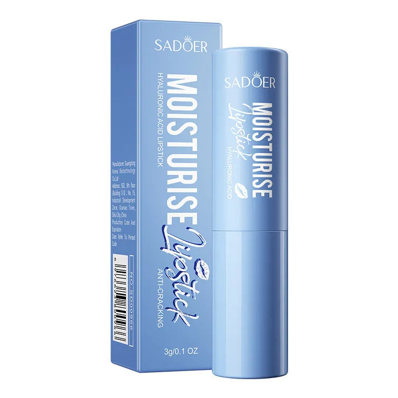 Anti-chapped lip moisturising lipstick showing multiple variant formulas with net content measurements