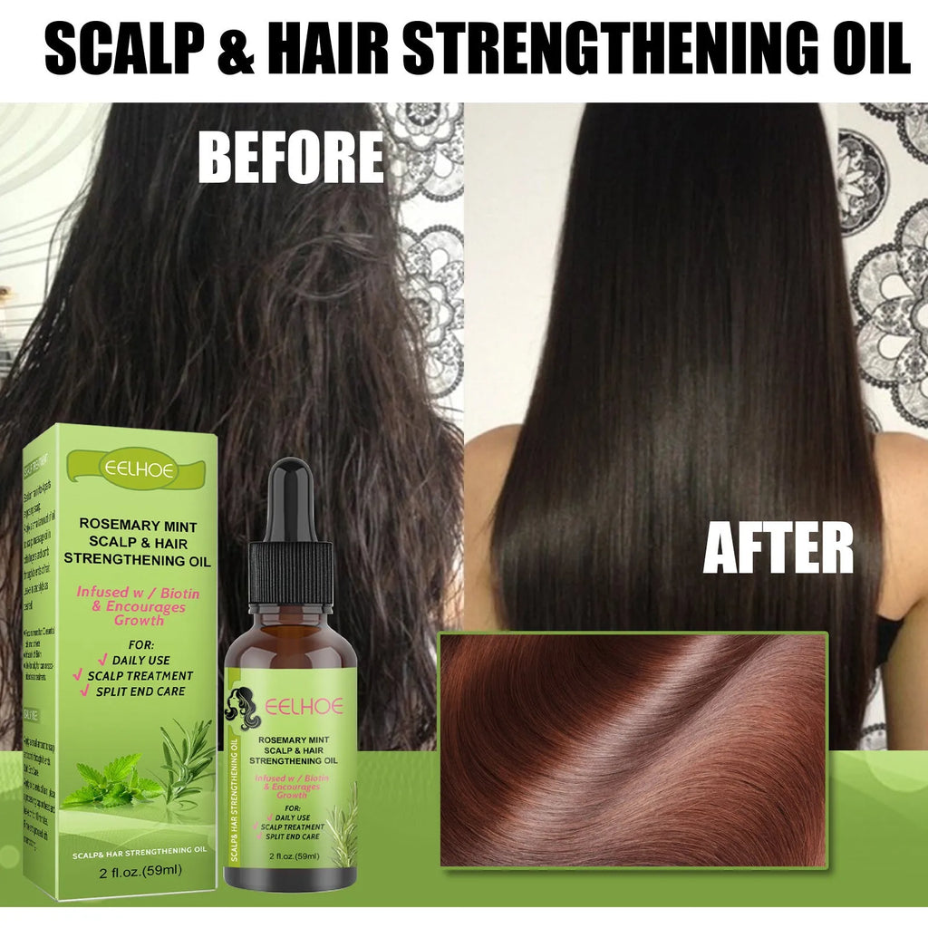 59ml bottle of rosemary mint hair growth fluid for scalp massage and nourishment
