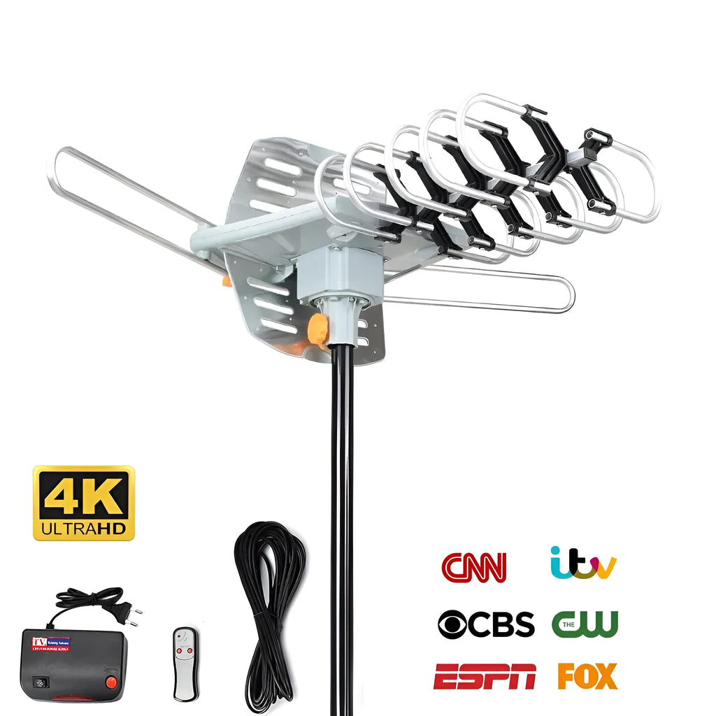 GR-1002 model rotatable outdoor digital television antenna for high-gain UHF reception.