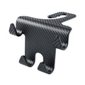 Black ABS plastic car hook and mobile phone holder for rear seat back storage.