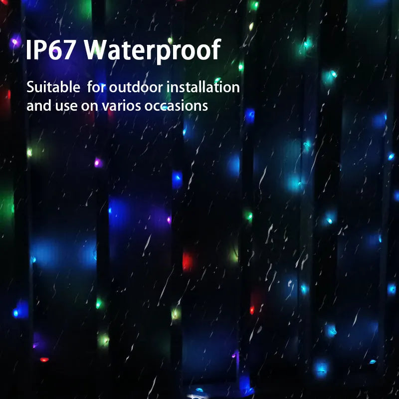 10 metre LED festival light string with 100 warm white bulbs and remote control