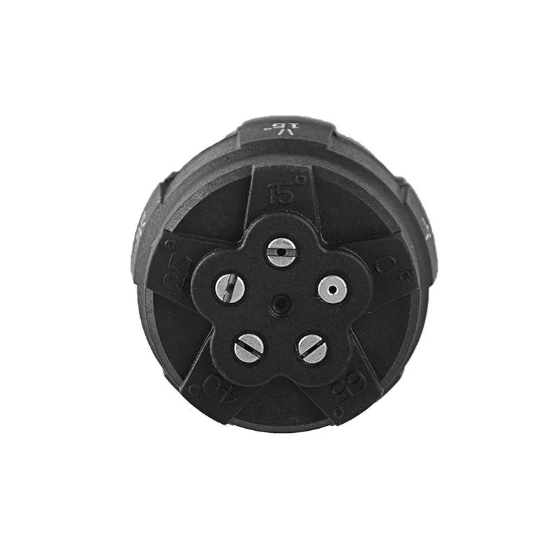 Engineering plastic five-in-one spray nozzle adapter for high-pressure water guns