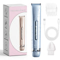 TMQ4 double-headed lady shaver for private pubic hair in blue packaging with USB cable