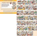 Cute cartoon character decorative sticker printed on Japanese paper for medical packaging.