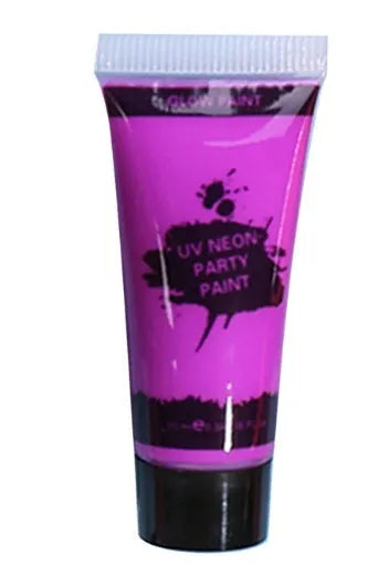 25ml plastic squeeze tube of neon green face paint and body paint with non-toxic gouache formula
