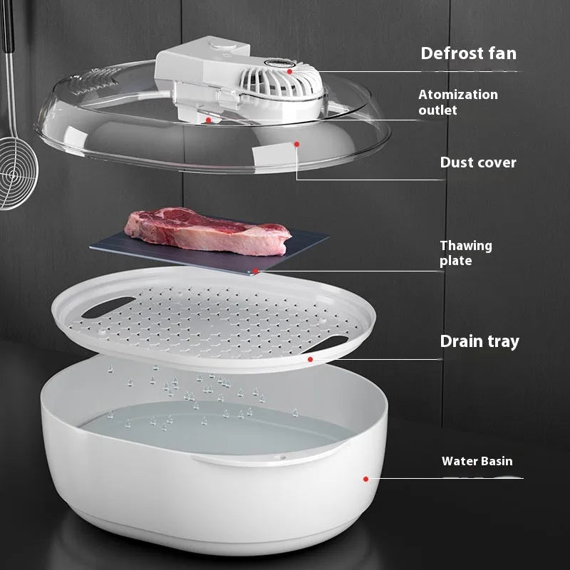 Aluminium food defrosting plate in modern simplicity style for household kitchen use