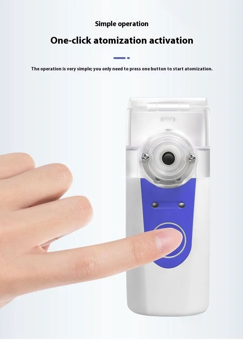 USB handheld household nebuliser spray machine with columnar shape and single fog outlet