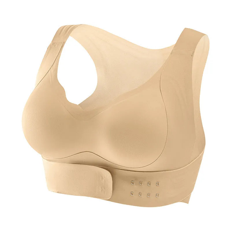 Women's cross exercise yoga bra with front buckle closure and shaping back in three colour options