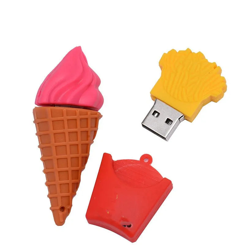Mini ice cream design USB flash drive in lotus root pink or pink colour with USB connector