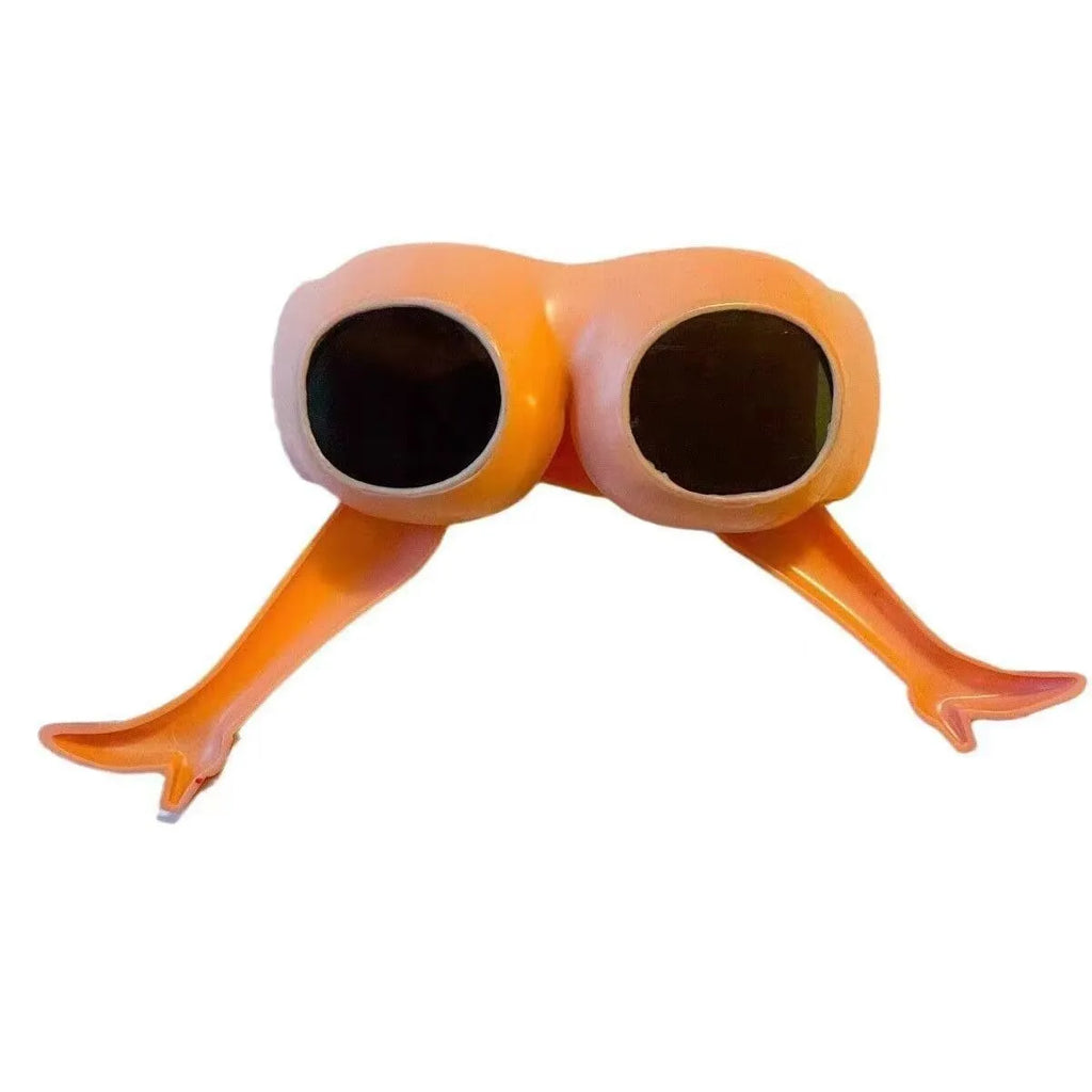 Orange personality sunglasses with plastic frame dimensions 15*20*6.3cm