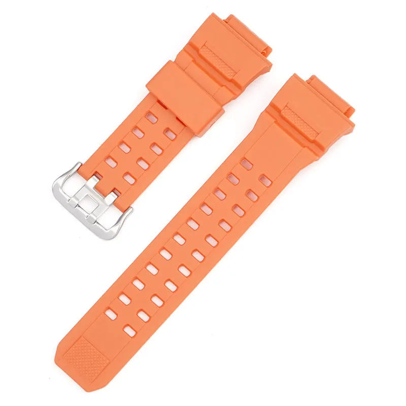 Camouflage TPU rubber watch strap with silver buckle, 12+7cm length