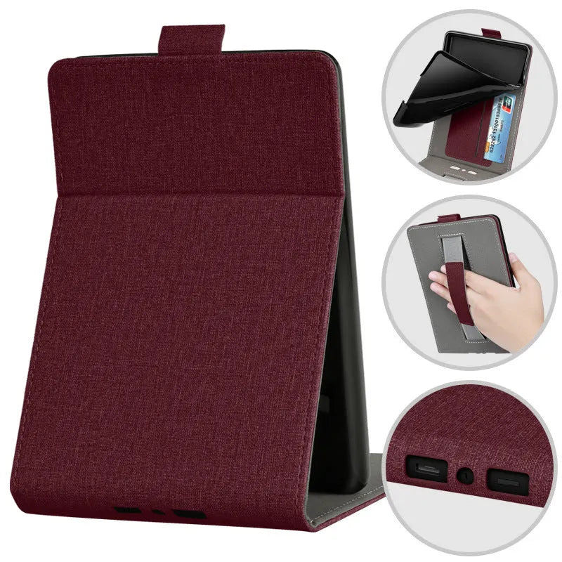 Kindle Paperwhite protective case with embossed artistic pattern and bracket design for 6-inch models
