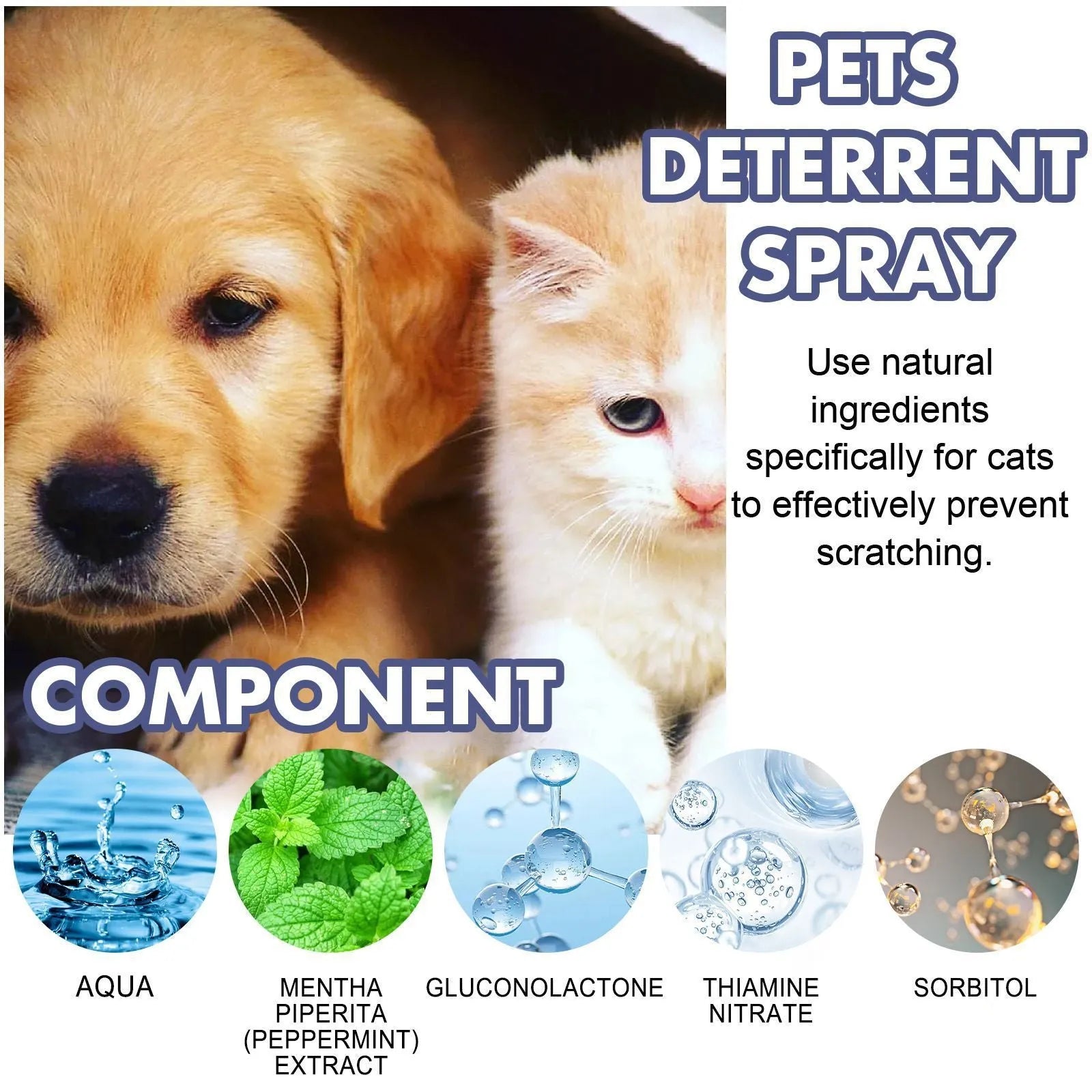 50ml pet spray bottle in box for deterring dog and cat scratching on furniture