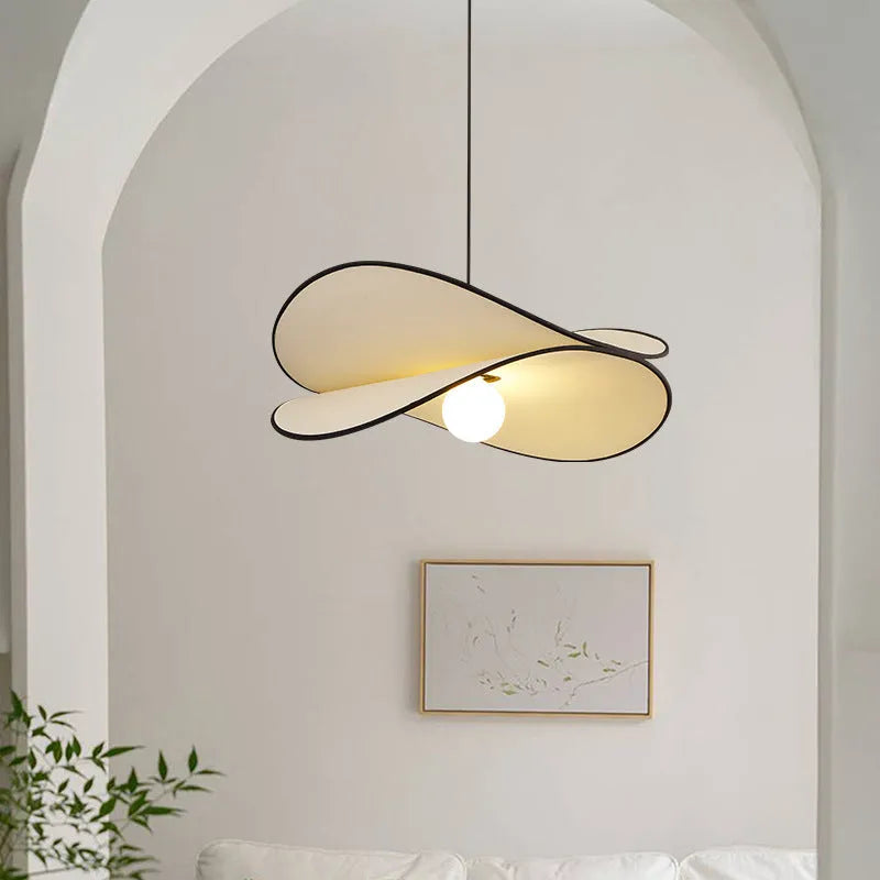 French artistic style fabric potato chip chandelier pendant light with modern simplicity design