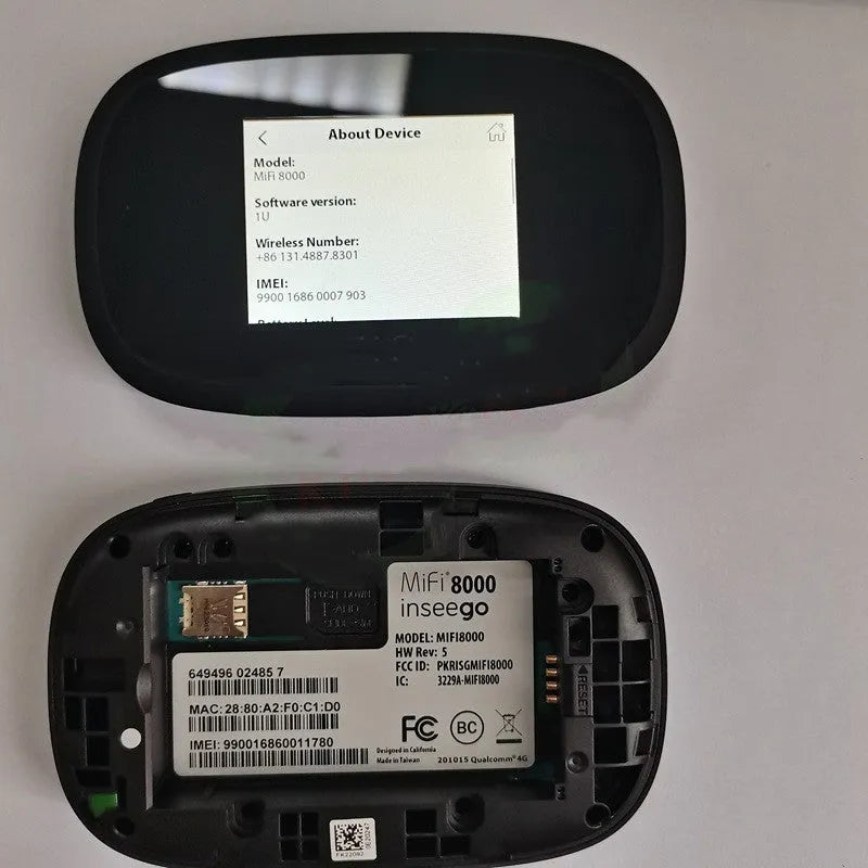 Black portable 4G wireless router with dual-core processor for mobile internet connectivity