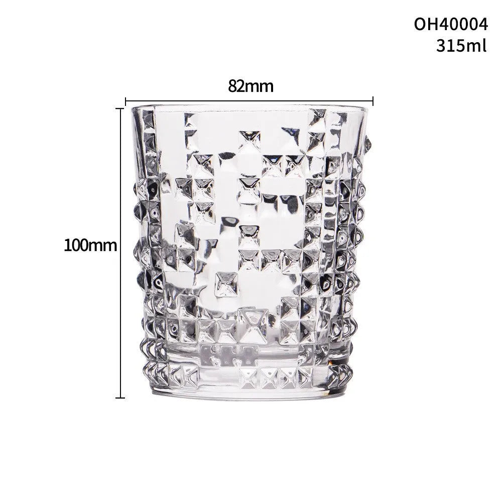 Thick bottom whiskey shot glass with 301-400ml capacity in multiple colour options