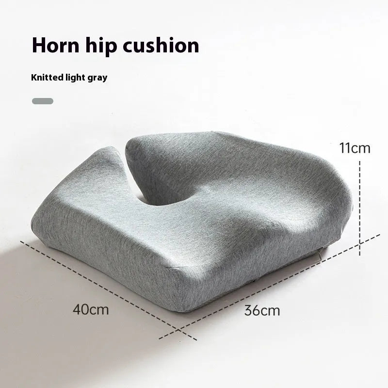 Memory foam office chair cushion in grey showing 36x40x11cm dimensions