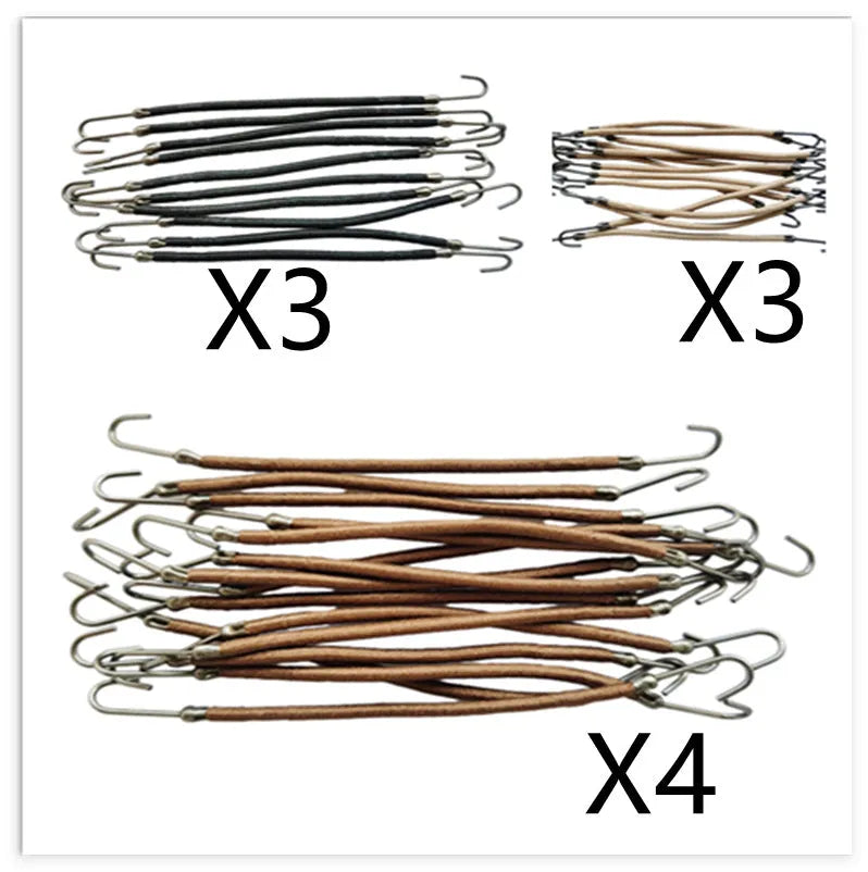 Double hook wig hair tools in black, dark brown and light brown colours