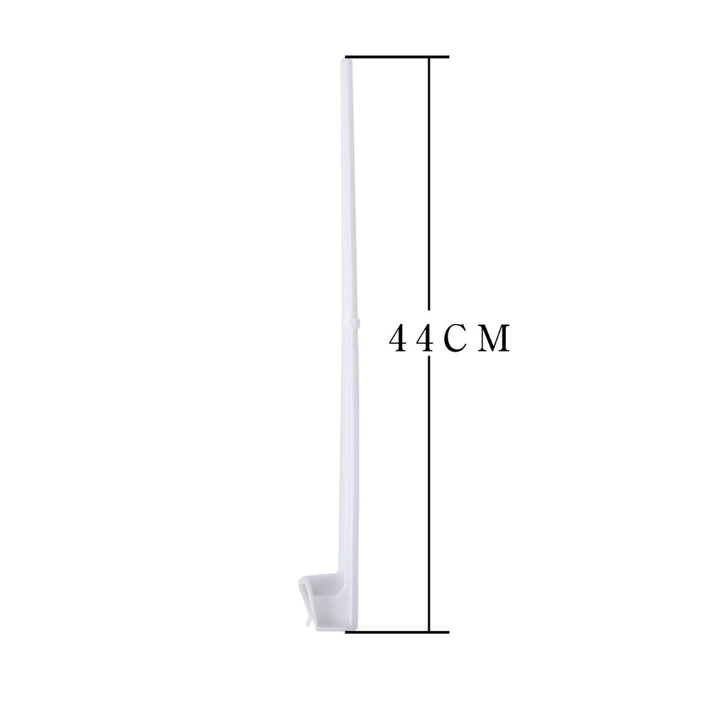 White PP plastic car window flag bracket set with ten poles for vehicle mounting
