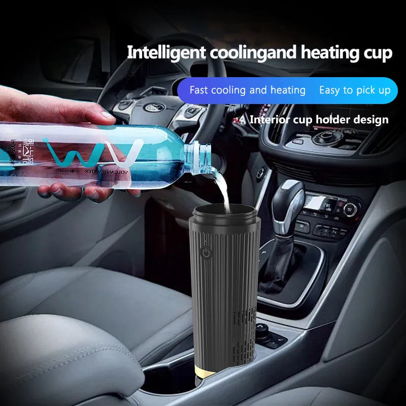 Smart heating cooling cup in Black on car cupholder 12V power 36W