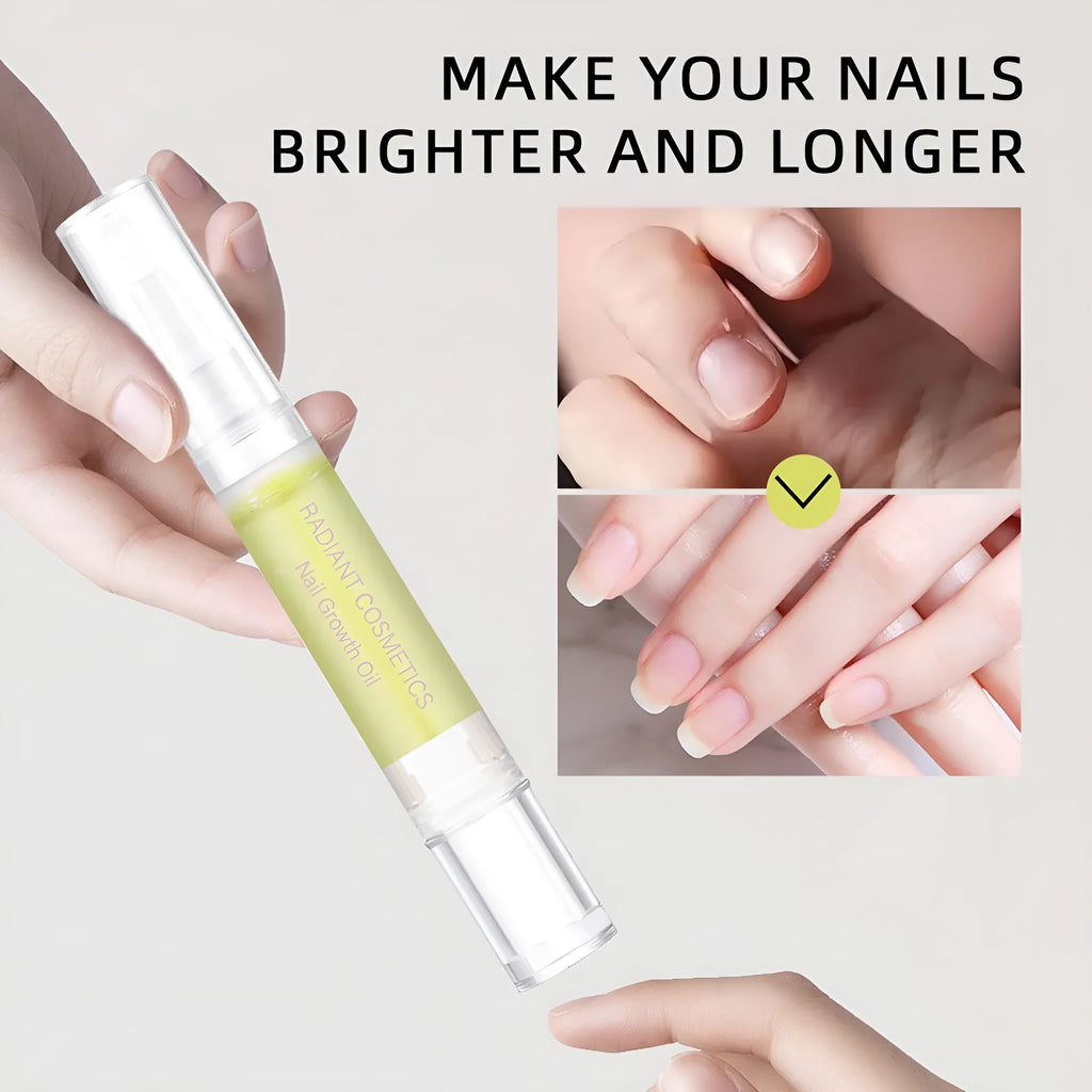 3ml bottle of clear nail growth and moisturising care oil