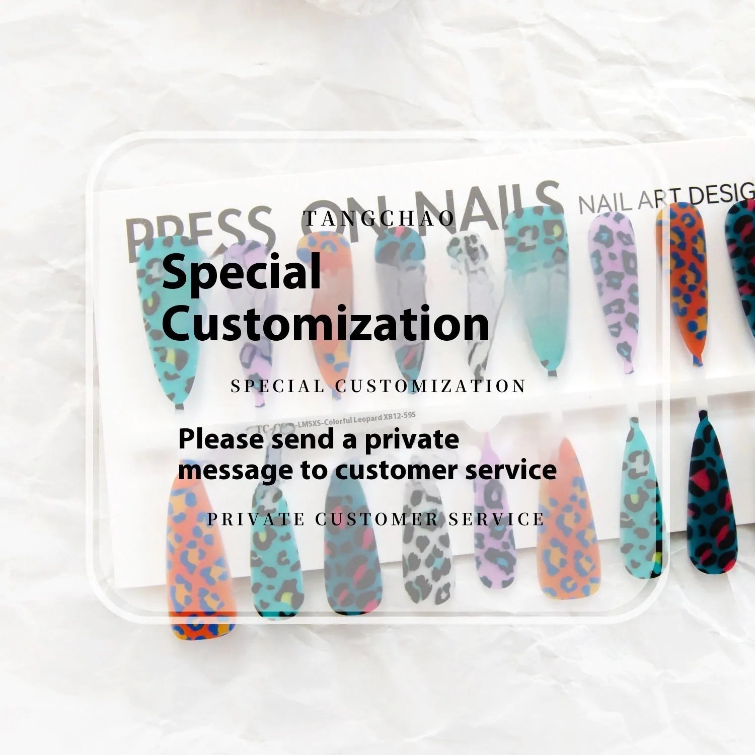 Creative Ripple French Leopard Print Armor nail stickers in colourful leopard pattern with ultra-thin seamless finish