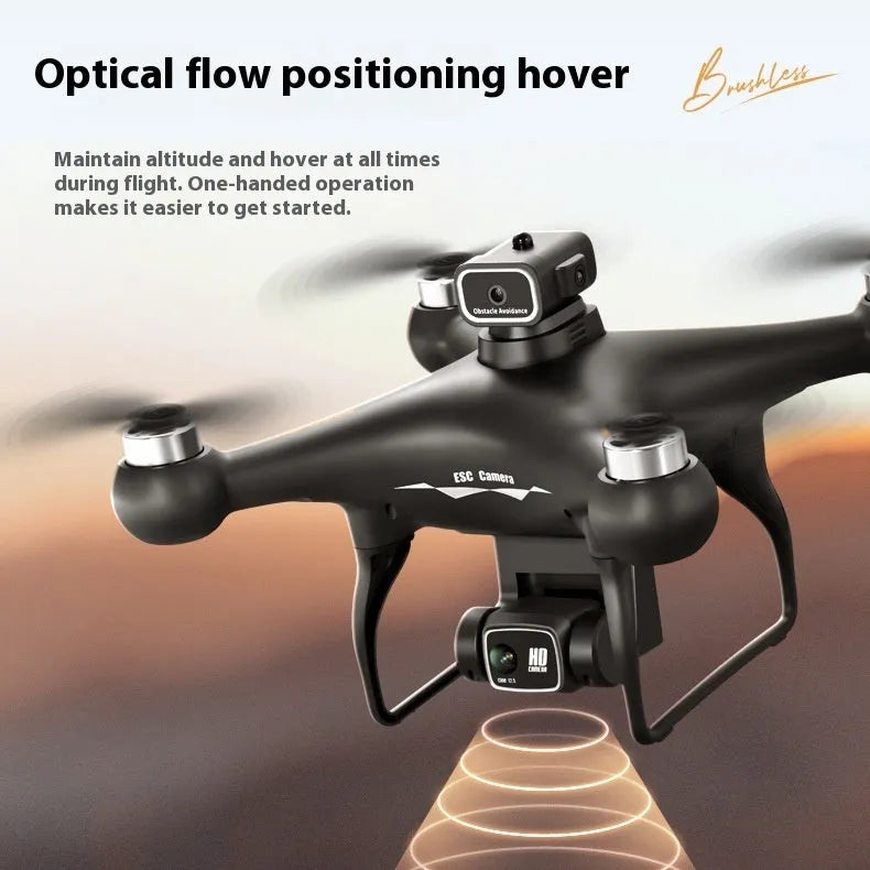 S116 black brushless UAV drone with four-side obstacle avoidance and dual HD cameras