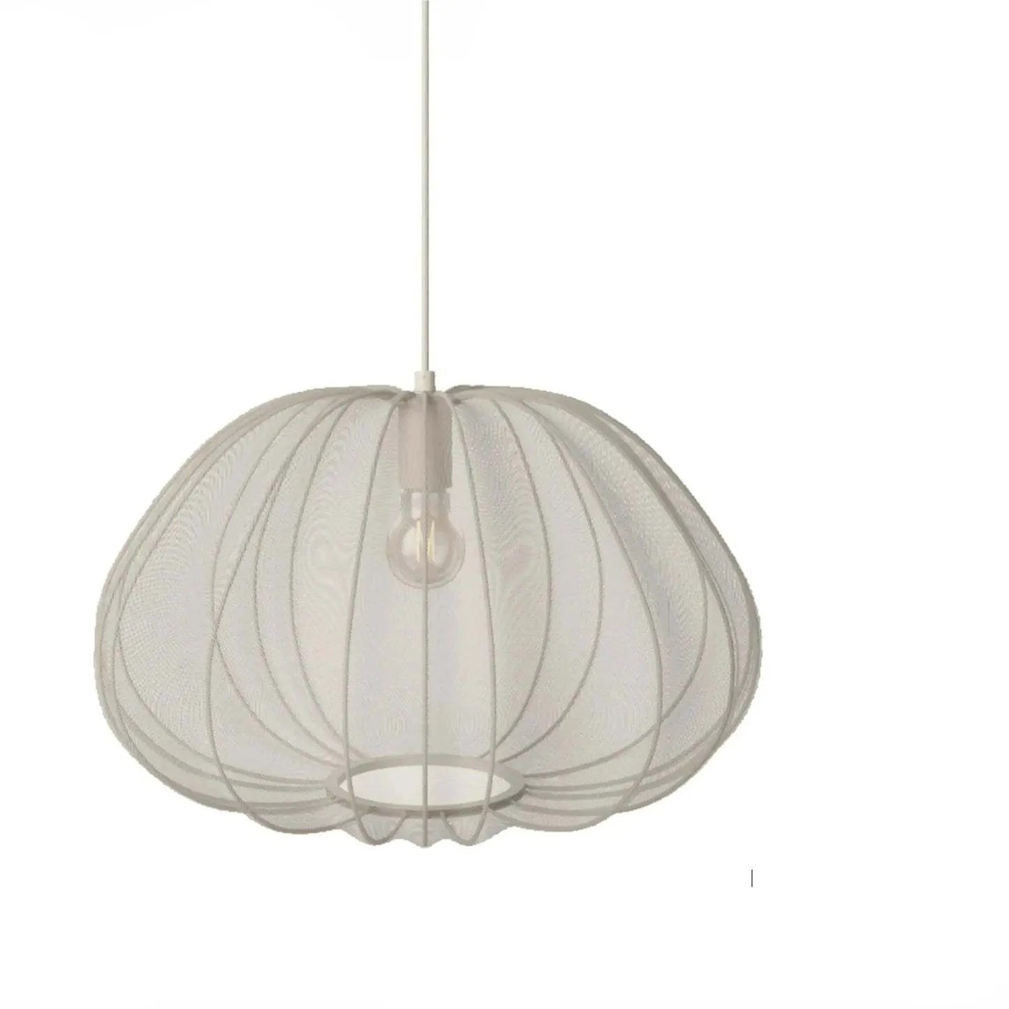 Japanese style net pumpkin ceiling lamp with branch design in iron construction