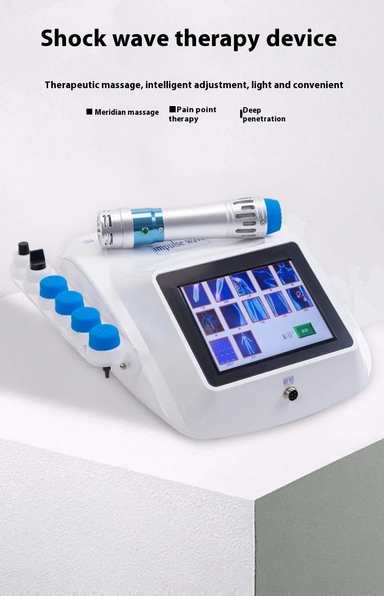 Electromagnetic extracorporeal shock wave physiotherapy instrument with remote control
