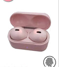 Invisible mini 9mm Bluetooth in-ear headset in skin tone, white, and pink colour options