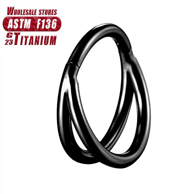 F136 titanium alloy nose ring body jewellery in silver, gold, rose gold, black and colourful finishes