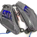 Pair of blue or red LED side lamps for Yamaha NMAX125 and NMAX155 scooters on a white background.